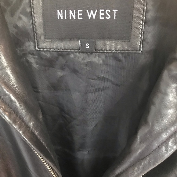 COPY - Nine West belted leather coat. Size Small. - Picture 2 of 5